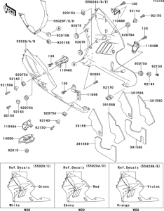 ZX900 Cowling lowers(zx900-b3)