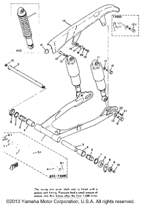 XS1B Rear arm - rear cushion - chain case