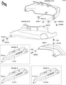 ZX1100 Side covers / chain cover(zx1100-d1)