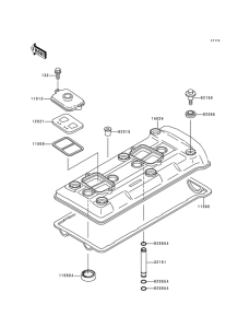 ZX900 Крышка головки цилиндров
