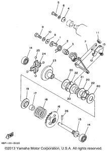 YZ125G1 Регулятор,вед .звезда