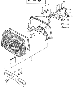 GSX400 Задний комбинированный сигнал
