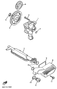 XV500 Масляный насос