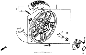 VT700C Переднее колесо