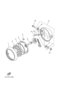 TW225E Headlight assy