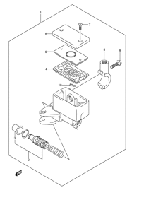 GSX1400 Передний тормозной цилиндр