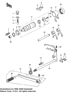 KZ400 Переключатель передач