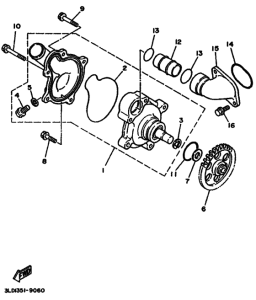 XTZ750 XTZ750B Водяная помпа
