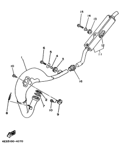 YZ80G Выхлопная система