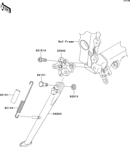 ZX600 Подножка