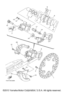 YZ250T1 Задний суппорт