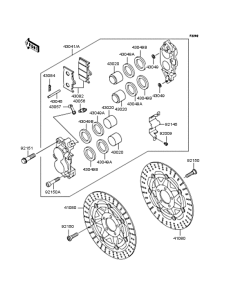 ZR400 Передний тормоз
