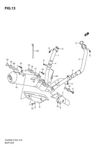 DL650 (ABS) Muffler comp