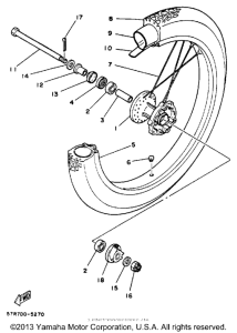 XT350A Переднее колесо