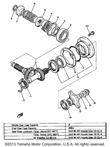 XJ650H Промежуточный ведущий вал