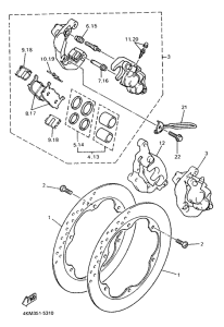 XJ900S Front brake. caliper