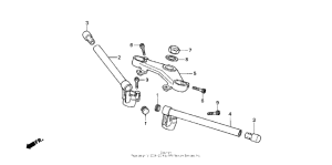 CB50 Handlebar + top bridge
