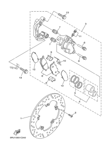 YP400 Передний тормоз
