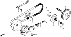 NC50 Clutch + drive chain + final gear 81