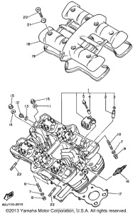 XJ600SFC Головка цилиндров