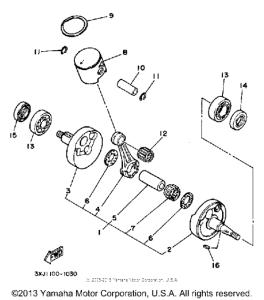 YZ125B Piston & con - rod assembly