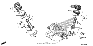 VT750CA Коленвал