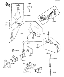 KZ1100 Ignition switch / locks / refectors
