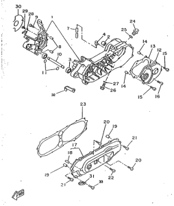 CW50RSX Картер двигателя