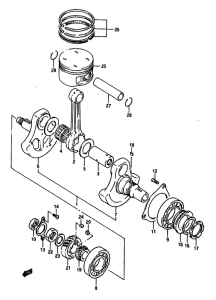 DR650 Вал коленчатый