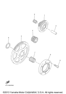 WR450F Муфта стартера