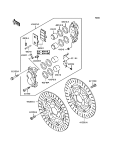 ZX400 Передний тормоз