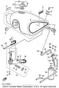 XV750E Топливный бак