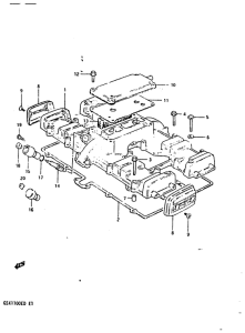GSX1100 Крышка головки цилиндров