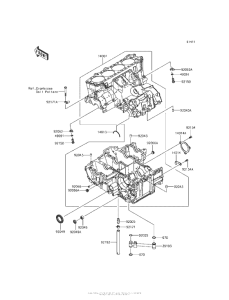 ZX1400 Картер двигателя