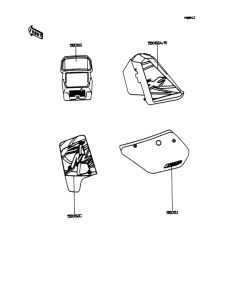KMX125 Decals(green)(kmx125-b9)