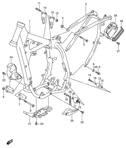 DR-Z400 Frame comp