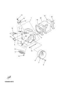YP250R Картер двигателя