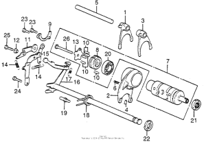 CB550 Вилка переключения передач