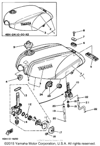 RZ350L Топливный бак