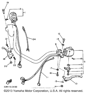 XJ750K Handle switch-lever