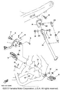 WR500ZE Stand - footrest