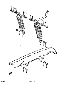 GS550 Chain case - shock absorber