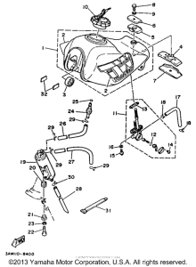 TW200U Топливный бак