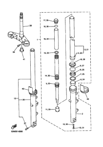 FZS600 Вилка передней оси