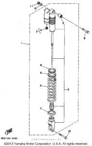 YZ80F1 Задняя подвеска