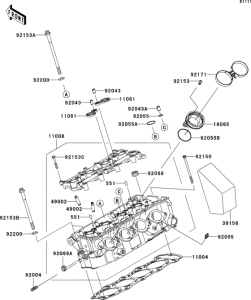 ZX636 Головка цилиндров