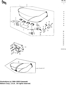 KE175 Seat / chain cover