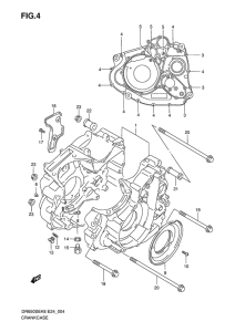DR650 Картер двигателя