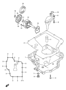 GSX1300R Картер масляный / масляная помпа