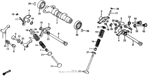XR500R Camshaft + valve 83-84